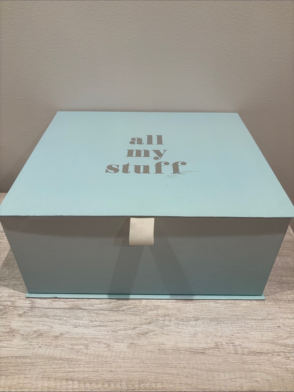 Light Blue 'all my stuff' Storage Box